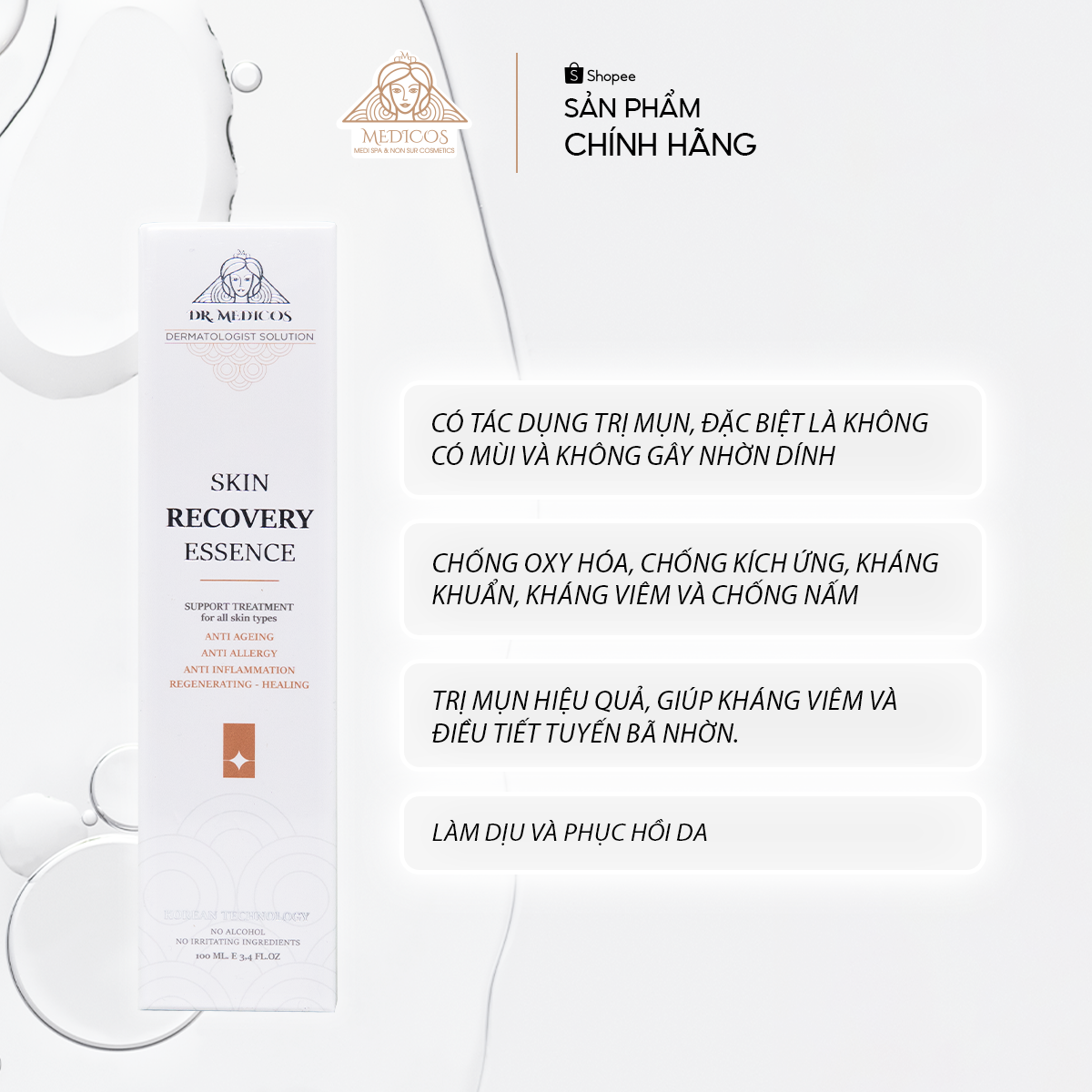 Xịt Khoáng Stresszero & Calnomix – Dưỡng Ẩm Sâu, Làm Dịu Da, Hỗ Trợ Trị Mụn | Dr.Medicos Hàn Quốc