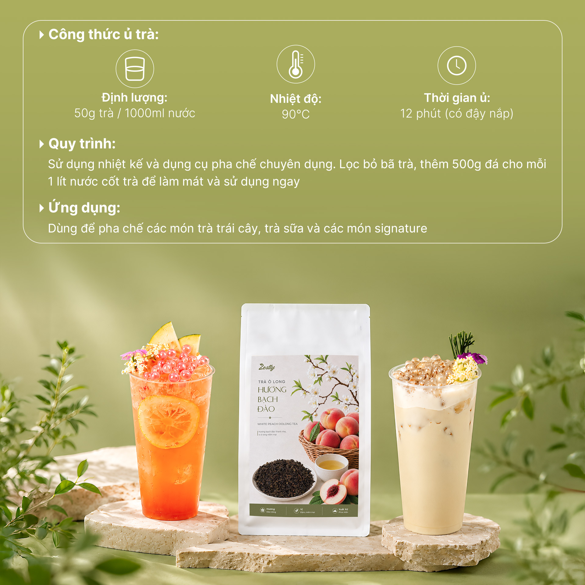 Trà Ô Long Hương Bạch Đào Zestty
