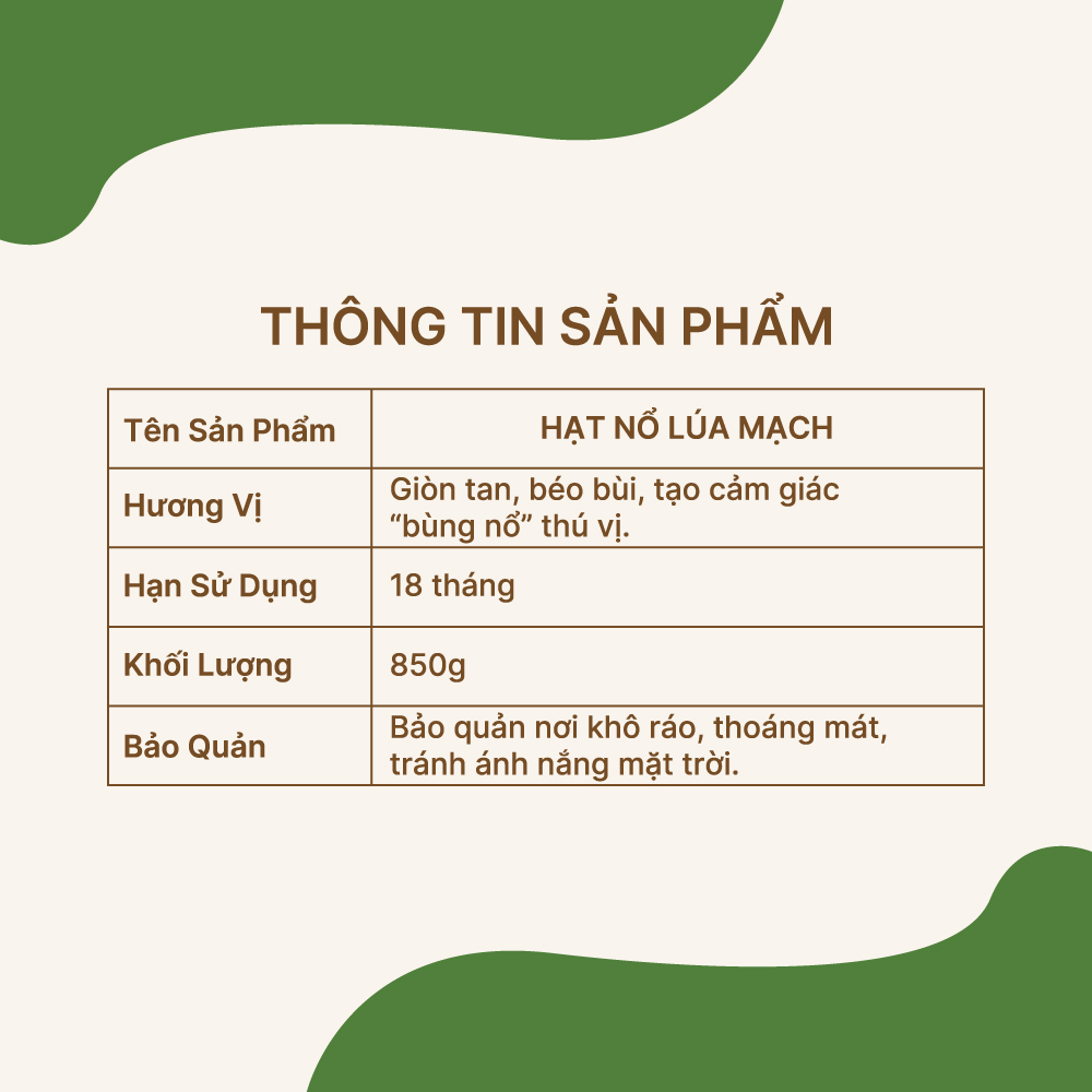 Hạt Nổ Lúa Mạch Zestty