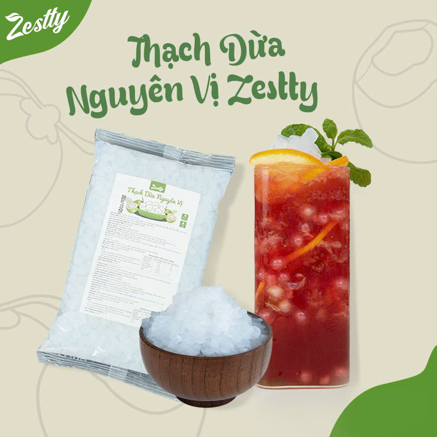 Thạch Dừa Nguyên Vị Zestty
