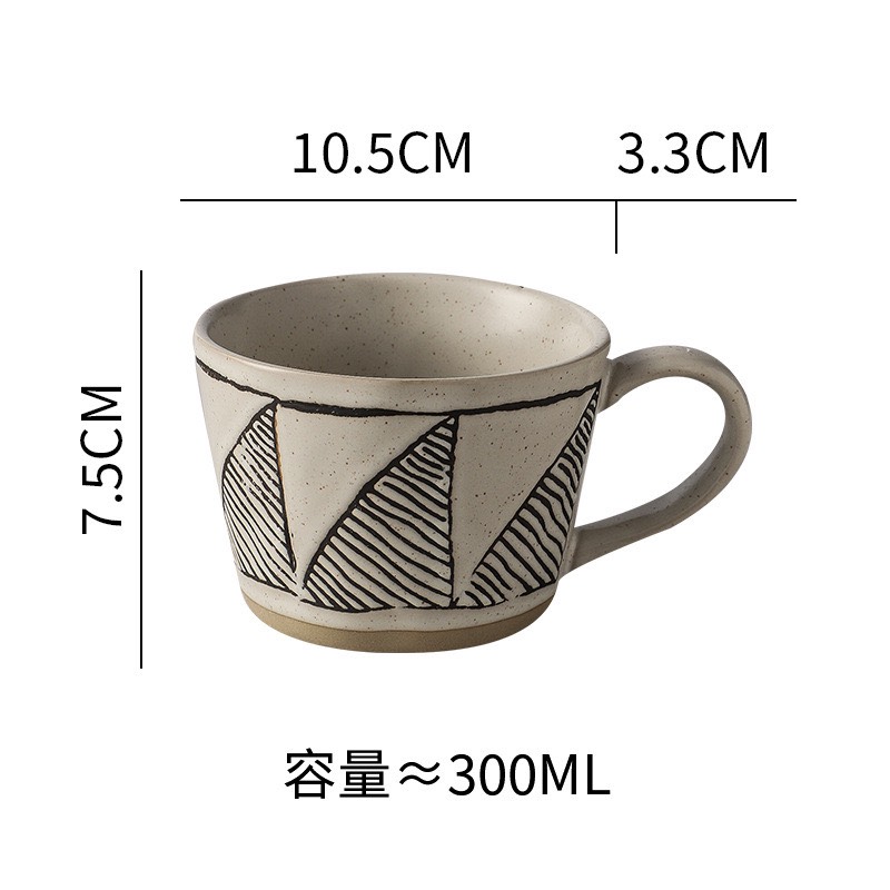 Cốc sứ phong cách thủ công Nhật Bản nhiều họa tiết - PT69