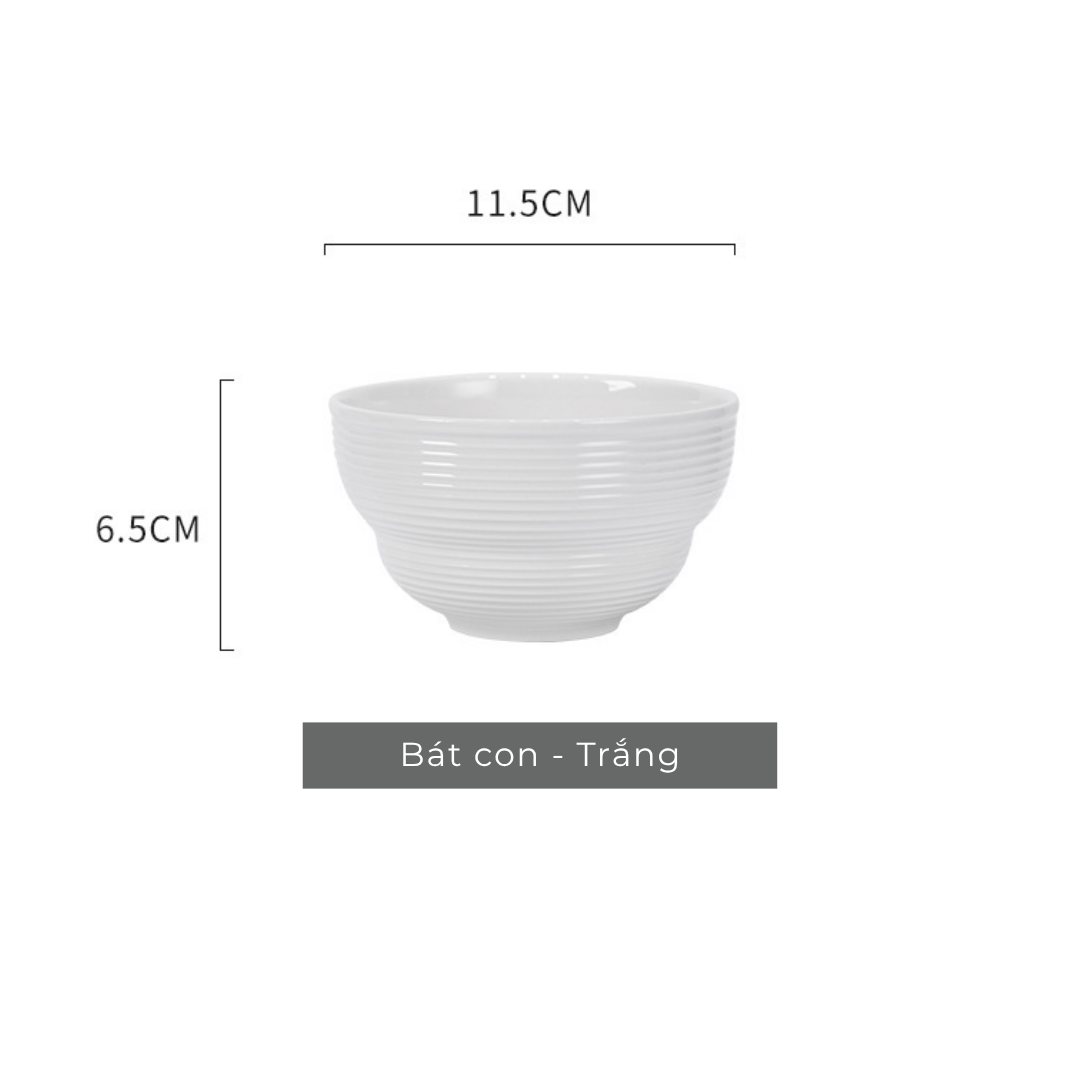 Bộ bát đĩa gốm sứ Tịnh Sắc phong cách Bắc Âu - TC87