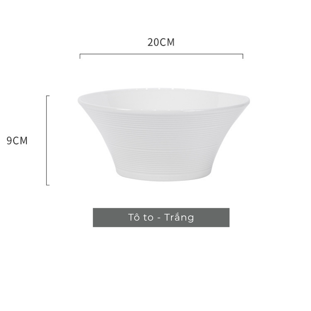 Bộ bát đĩa gốm sứ Tịnh Sắc phong cách Bắc Âu - TC87