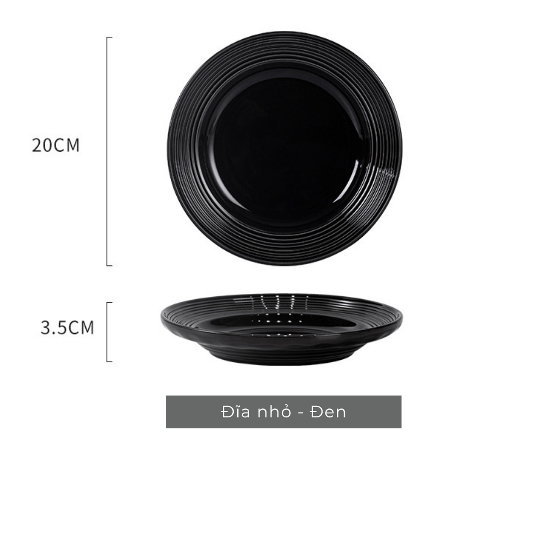 Bộ bát đĩa gốm sứ Tịnh Sắc phong cách Bắc Âu - TC87