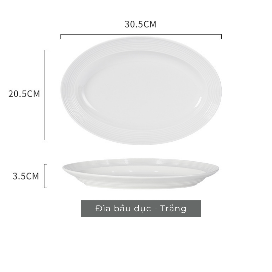 Bộ bát đĩa gốm sứ Tịnh Sắc phong cách Bắc Âu - TC87