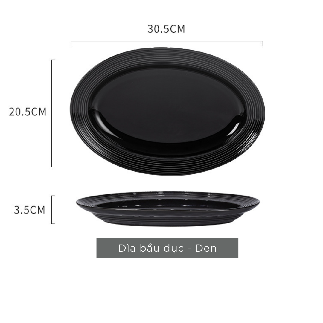 Bộ bát đĩa gốm sứ Tịnh Sắc phong cách Bắc Âu - TC87