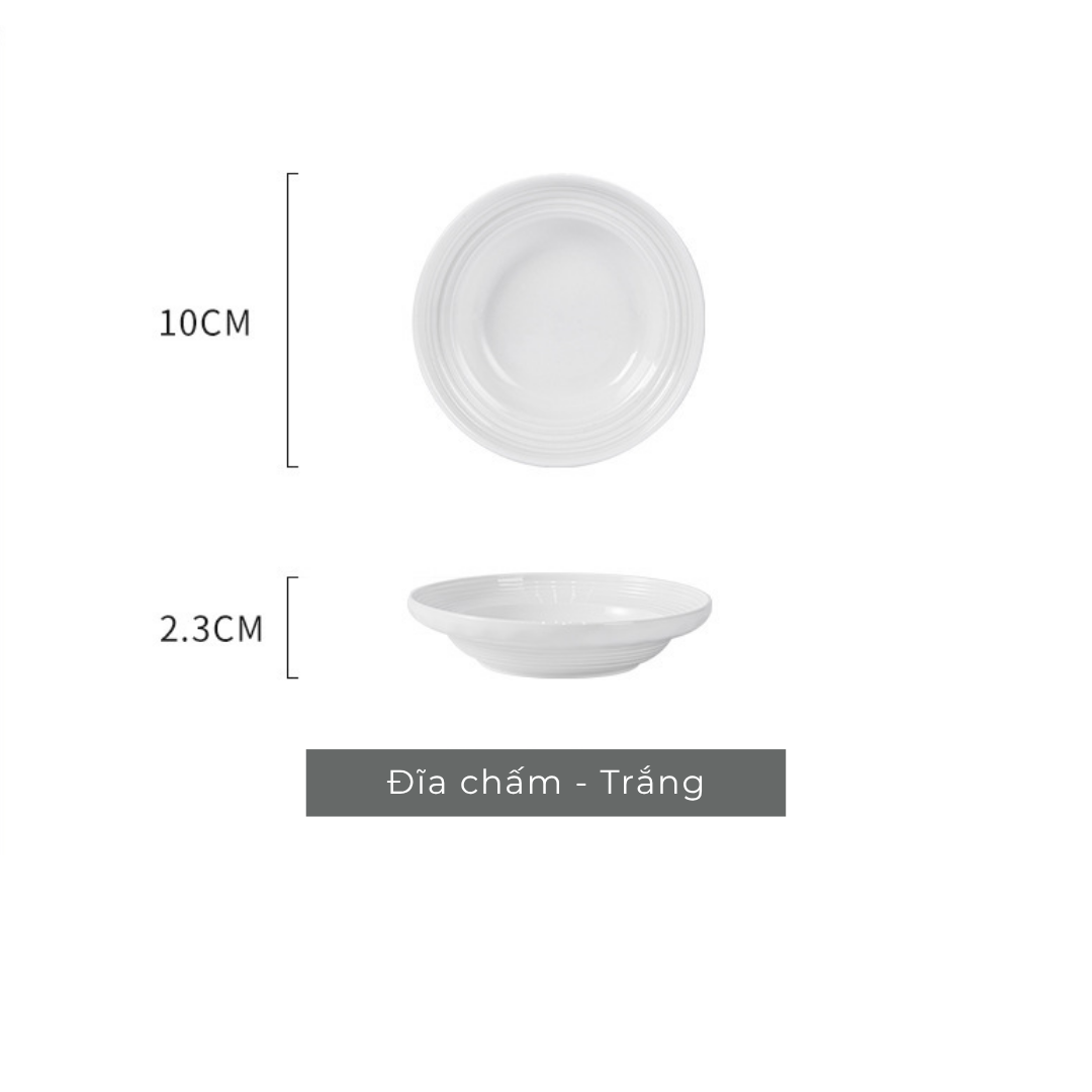 Bộ bát đĩa gốm sứ Tịnh Sắc phong cách Bắc Âu - TC87