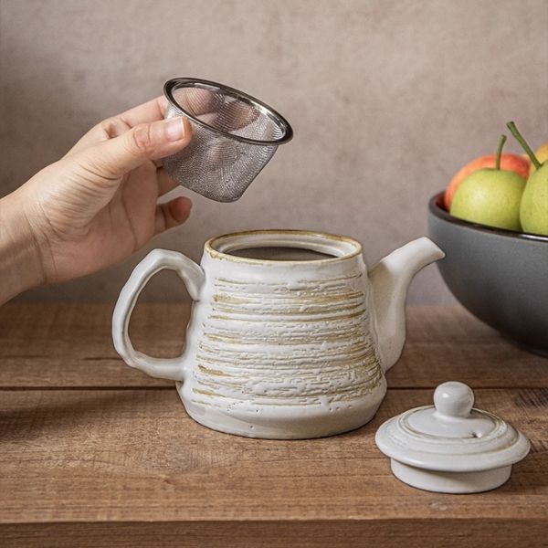 Bộ ấm trà vân nâu (1 ấm + 5 cốc) - TC59