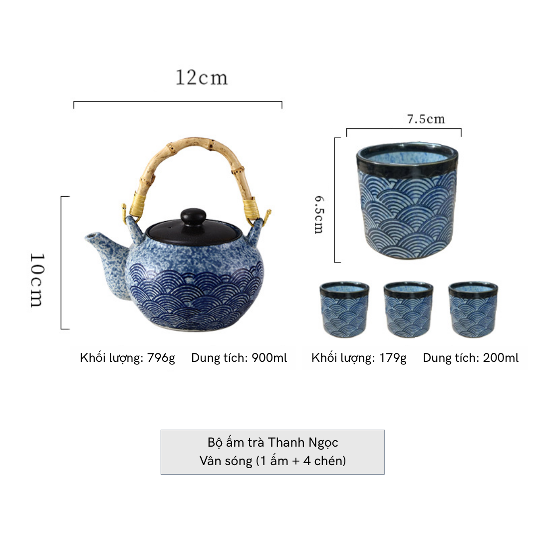 Bộ ấm trà Thanh Ngọc - PT107