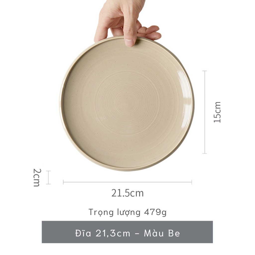 Bộ bát đĩa thượng hạng Minimalis - trơn pastel màu multi - GT04