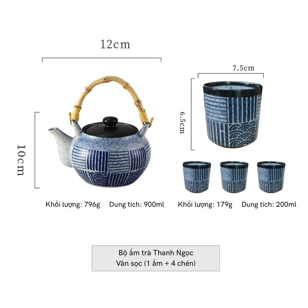 Bộ ấm trà Thanh Ngọc - PT107