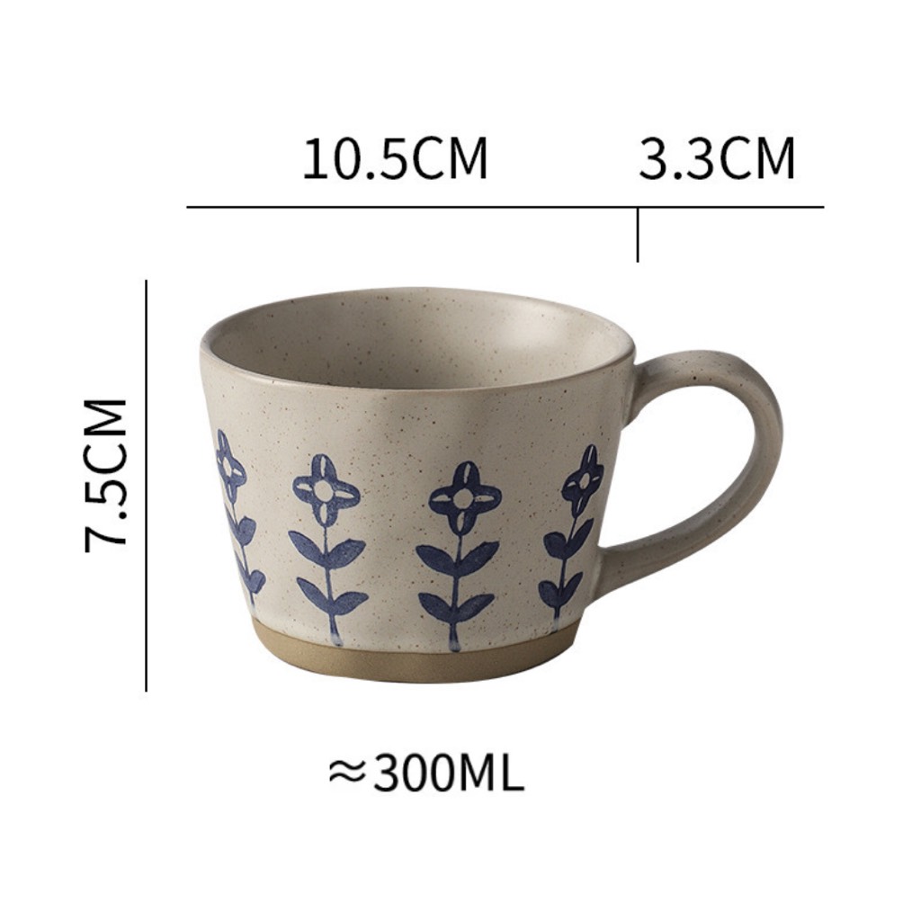 Cốc sứ phong cách thủ công Nhật Bản nhiều họa tiết - PT69