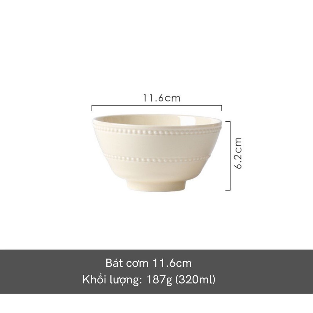 Bộ bát đĩa basic Nordic Pearl - TC70