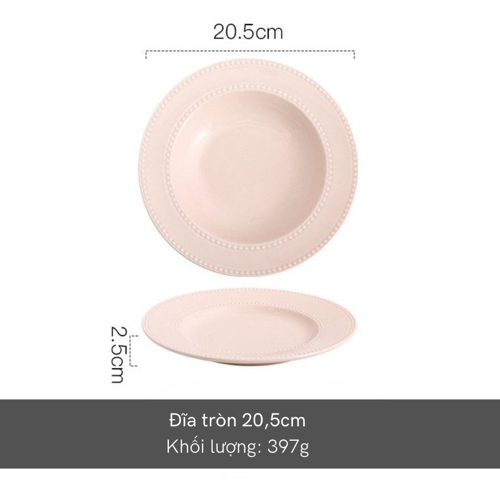 Bộ bát đĩa basic Nordic Pearl - TC70