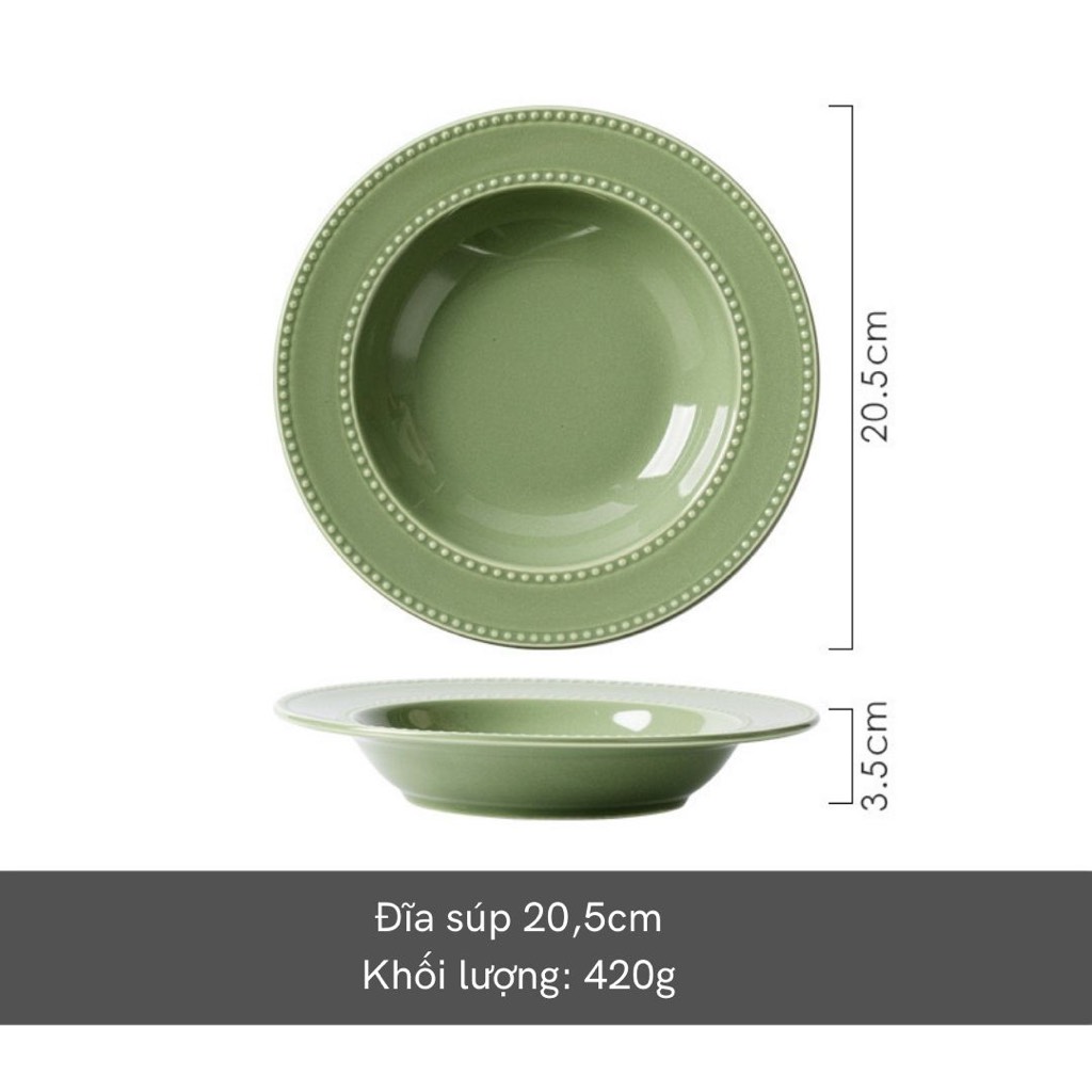 Bộ bát đĩa basic Nordic Pearl - TC70