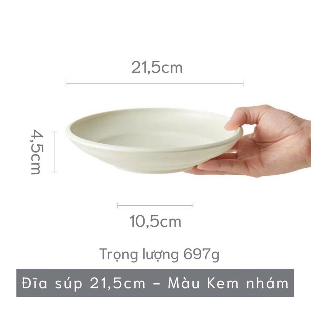 Bộ bát đĩa thượng hạng Minimalis - trơn pastel màu multi - GT04