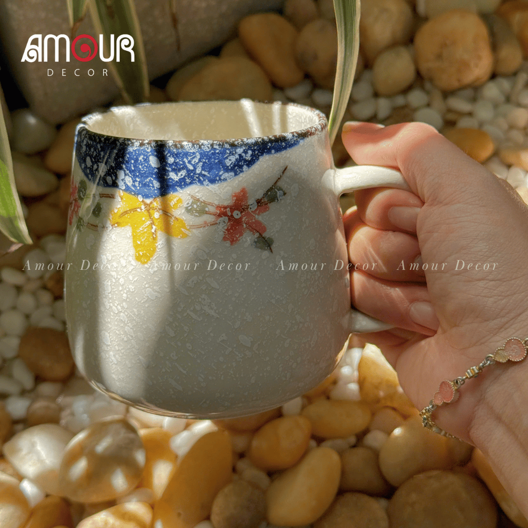 Cốc sứ phong cách Nhật Bản men tiêu - PT123