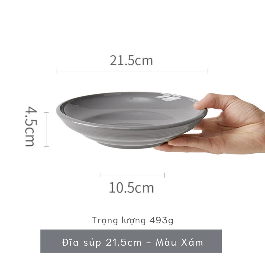Bộ bát đĩa thượng hạng Minimalis - trơn pastel màu multi - GT04