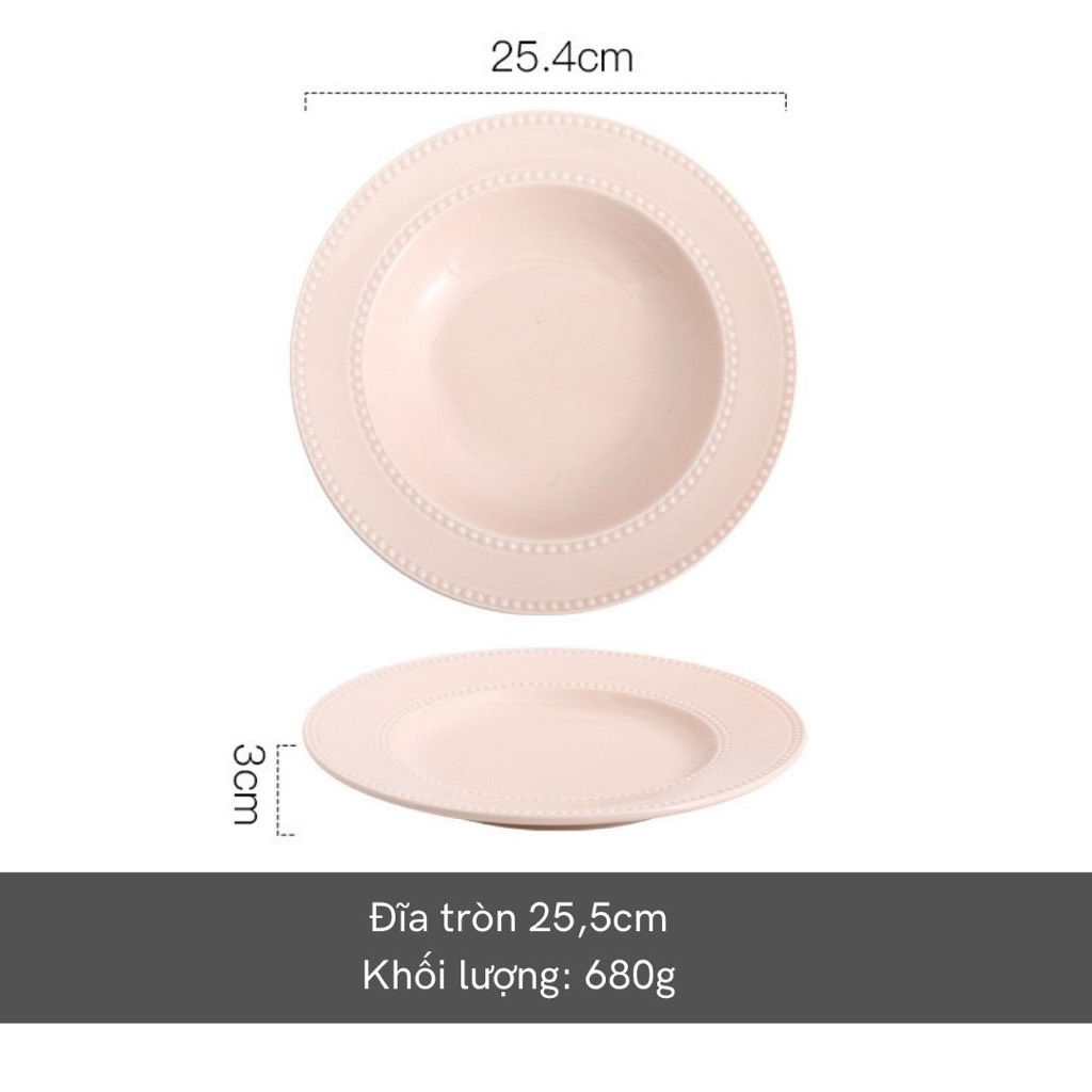 Bộ bát đĩa basic Nordic Pearl - TC70