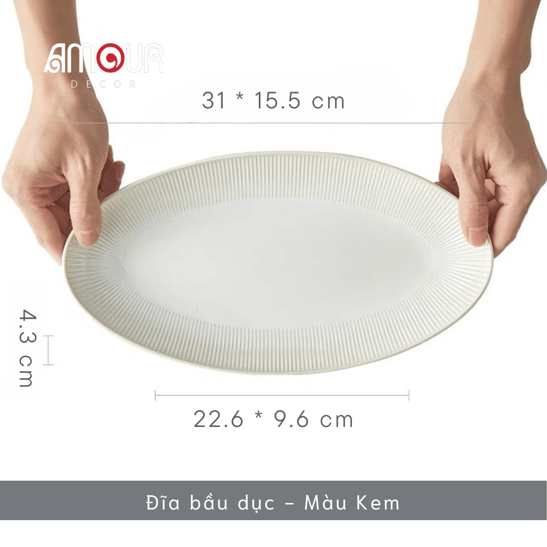 Bộ chén bát đĩa phong cách Bắc Âu thượng hạng - vân sọc nhỏ nhiều màu - Không chì - Chịu được nhiệt độ cao - GT06