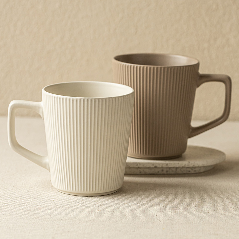 Cốc vân sọc phong cách hiện đại có quai 500ml 11cm - PT76