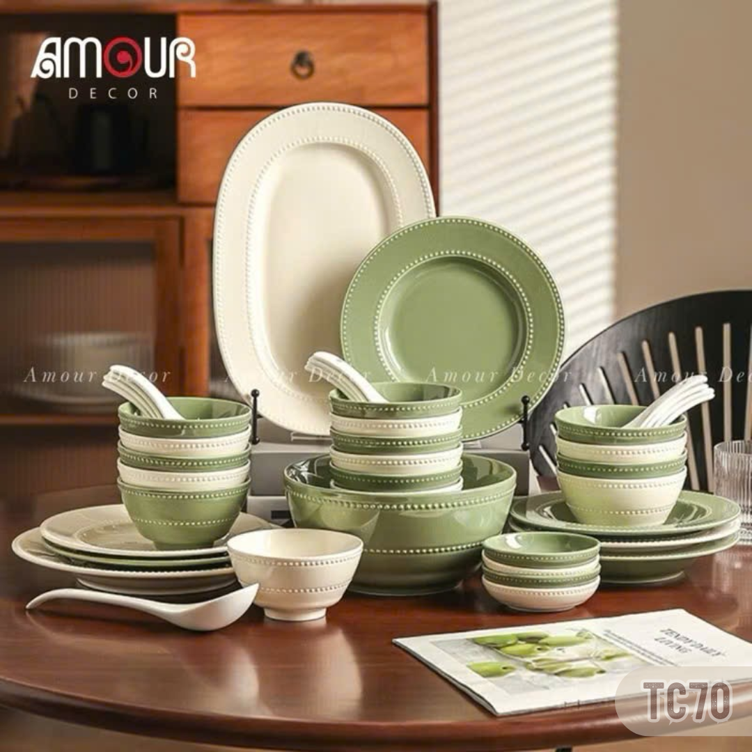Bộ bát đĩa basic Nordic Pearl - TC70