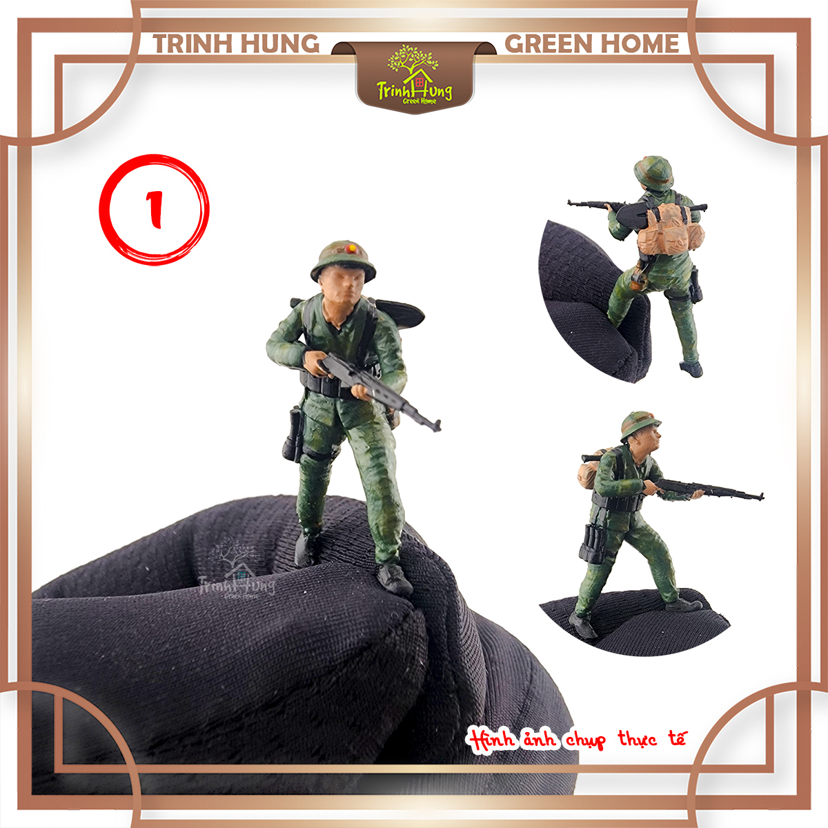 Bộ 12 lính bộ đội Việt Nam diorama tỷ lệ 1:64
