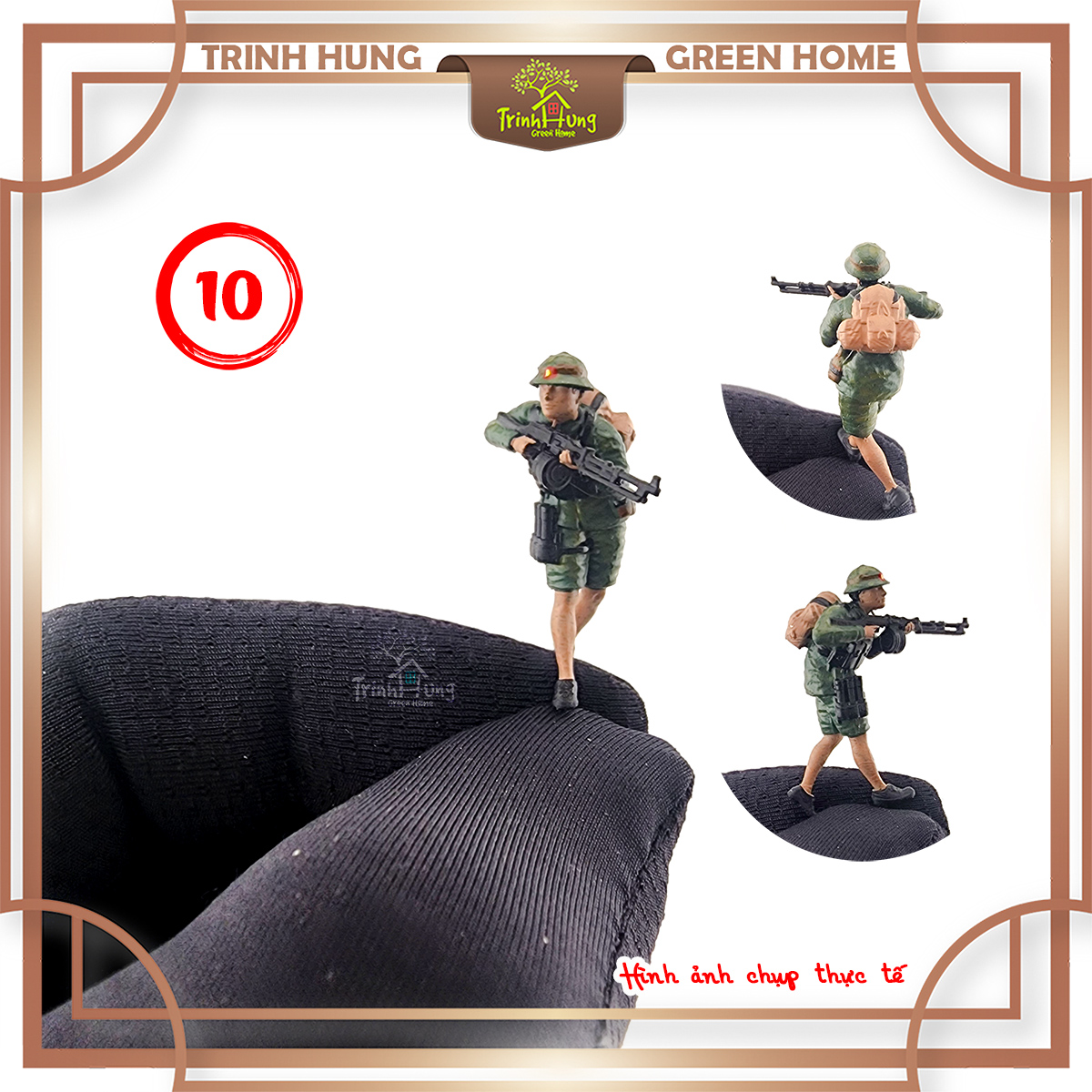 Bộ 12 lính bộ đội Việt Nam diorama tỷ lệ 1:64