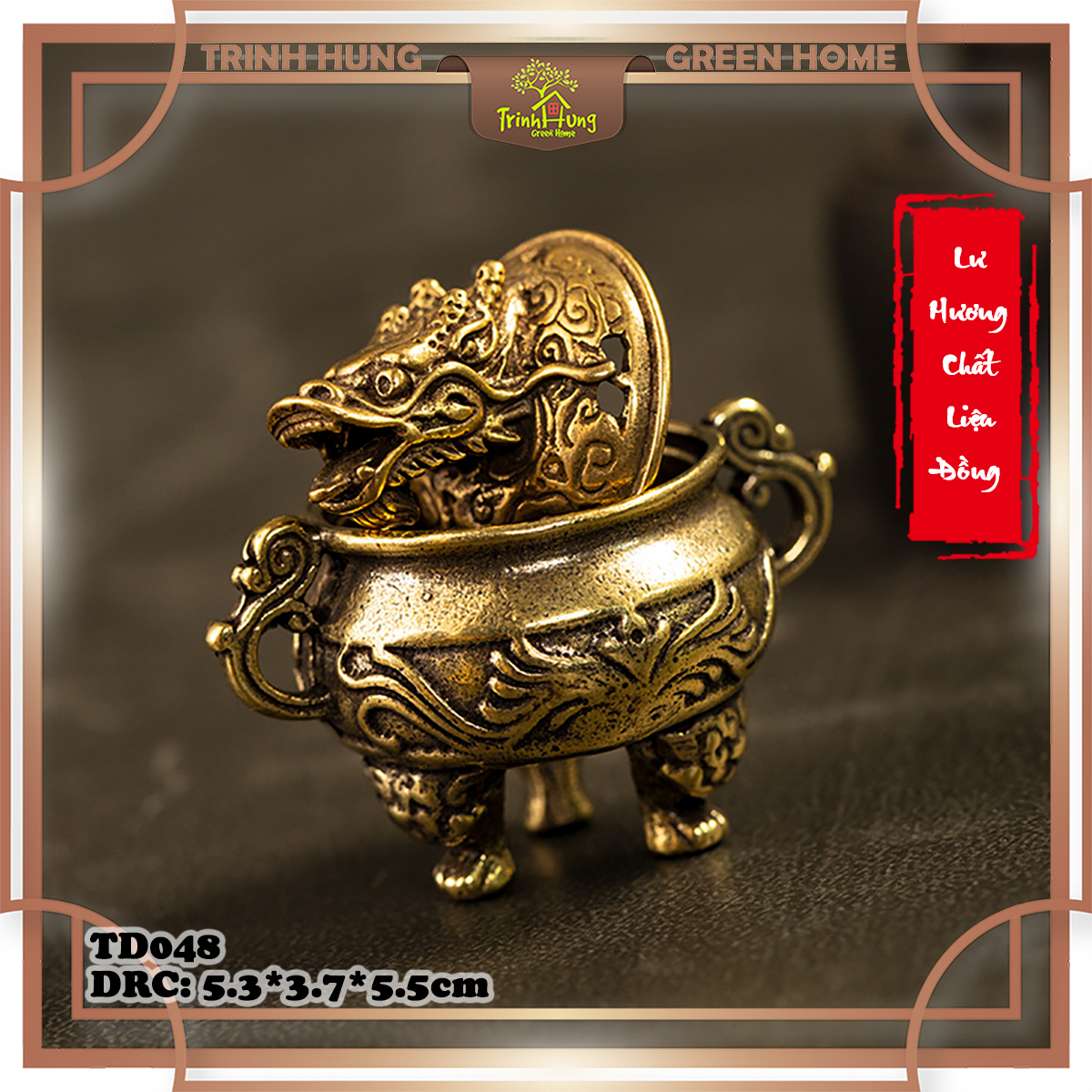 Lư hương chất liệu đồng