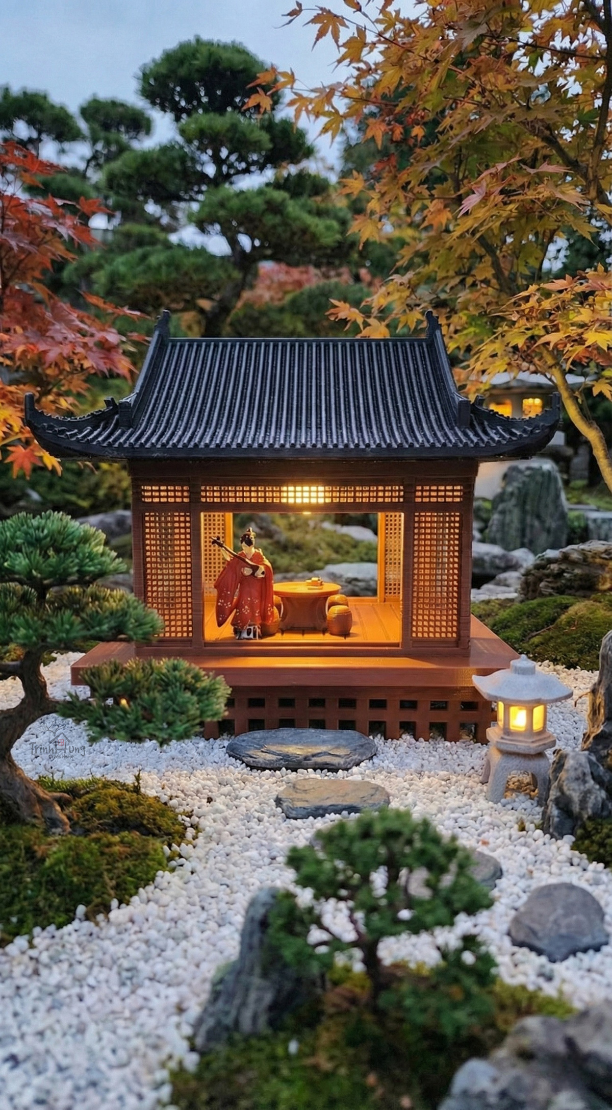 Mô hình nhà Nhật in 3D - nhà chờ