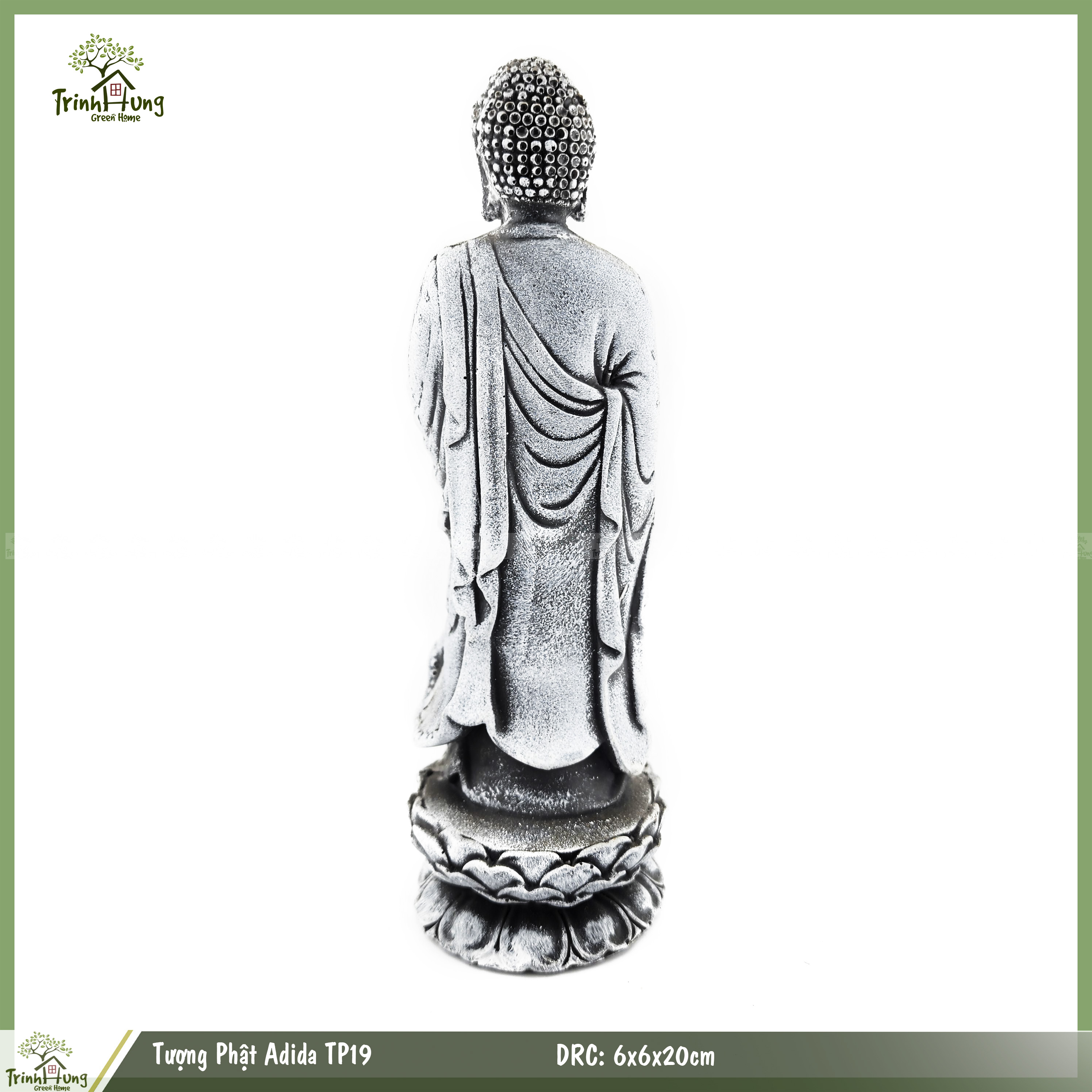 Tượng phật Adida đứng đài sen TP19
