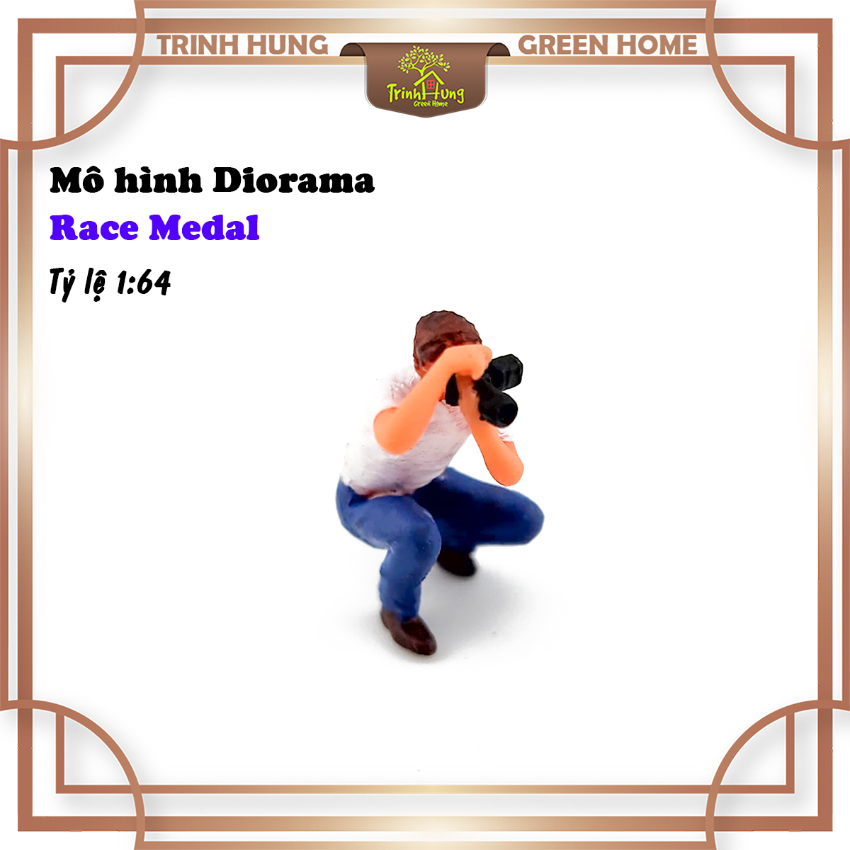 Mô hình Diorama - Race Medal 1:64 - ngồi chụp ảnh (bản màu)