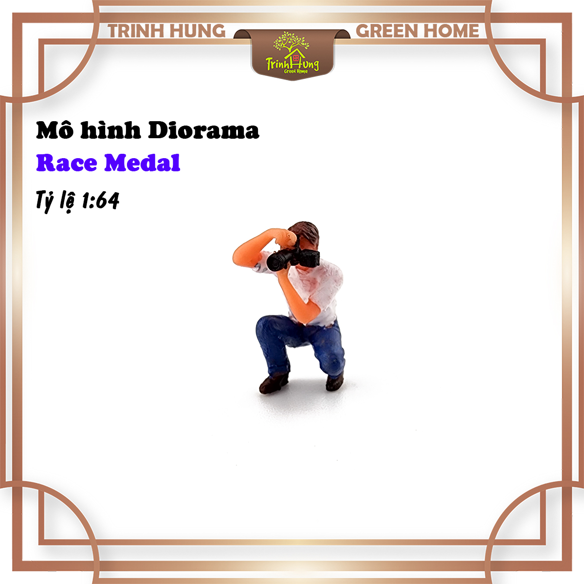 Mô hình Diorama - Race Medal 1:64 - ngồi chụp ảnh (bản màu)