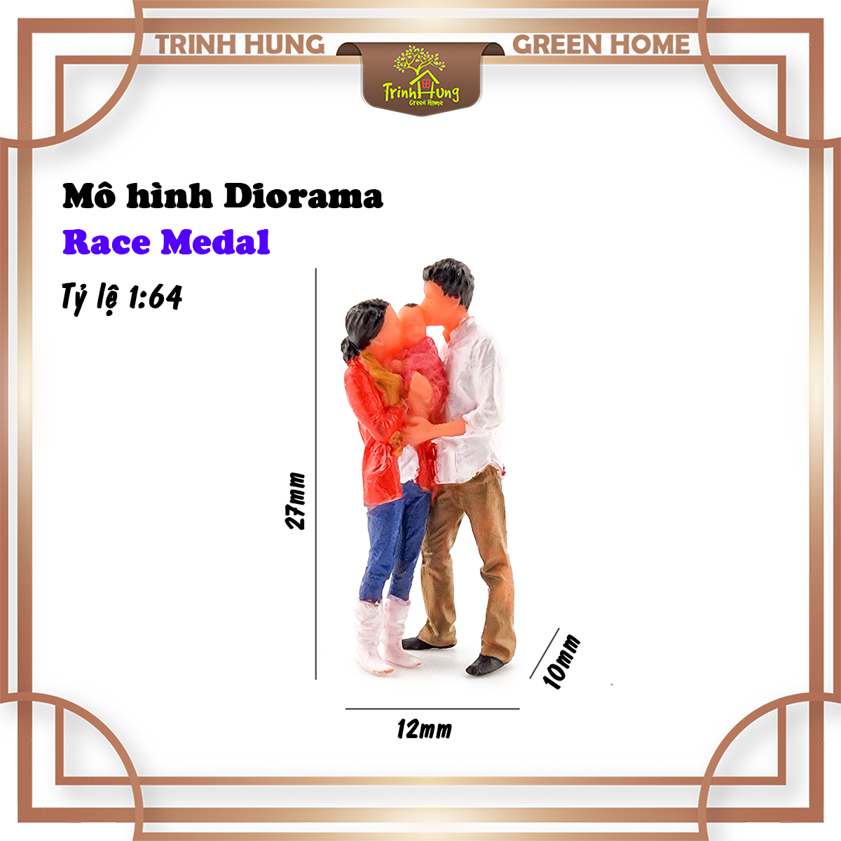Mô hình Diorama - Race Medal 1:64 - gia đình (bản màu)