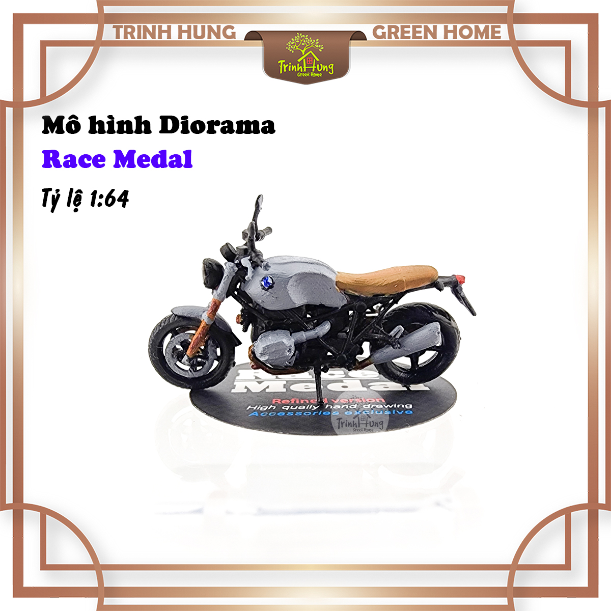 Mô hình Diorama - Race Medal 1:64 - Mô tô (bản màu)