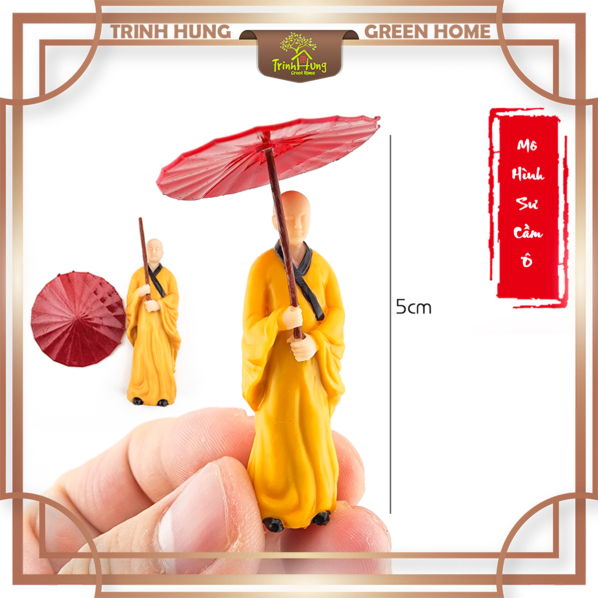 Sư cầm ô 5cm in 3D