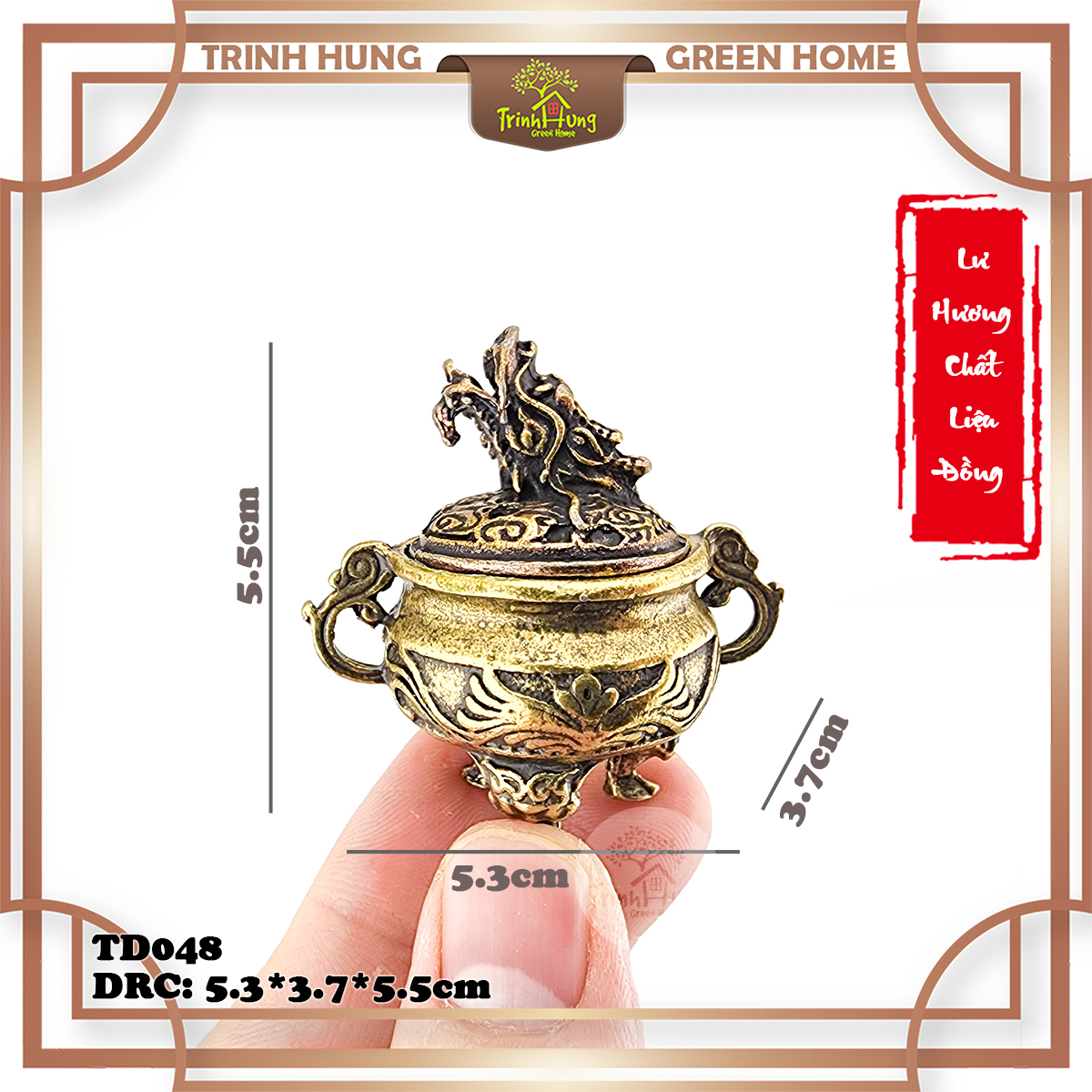 Lư hương chất liệu đồng