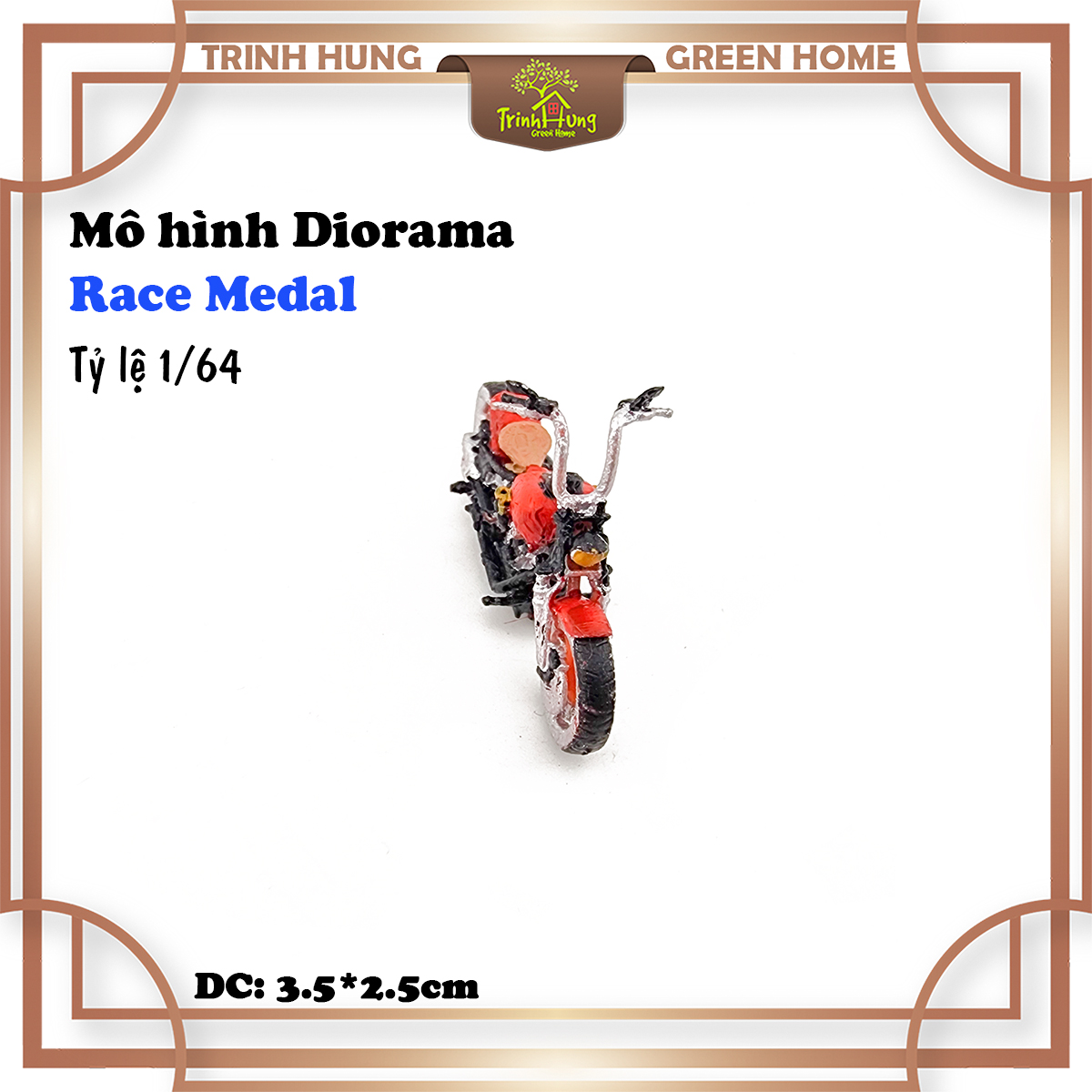 Mô hình Diorama - Race Medal 1:64 - xe máy mô tô Yamaha Ducati (bản màu)