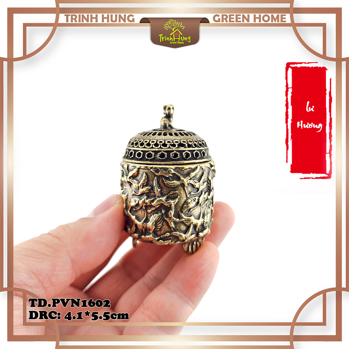 Lư hương chất liệu đồng