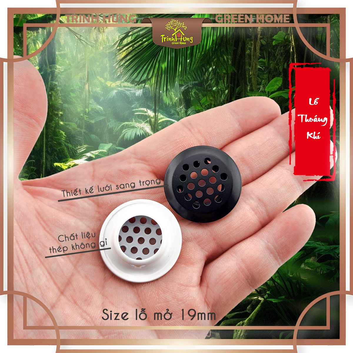 Lỗ thở, lỗ thoáng, thông gió thép không gỉ