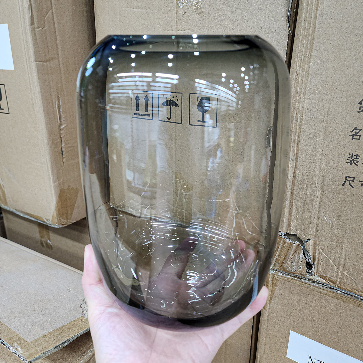 Bình thủy tinh trồng cây 16*22cm