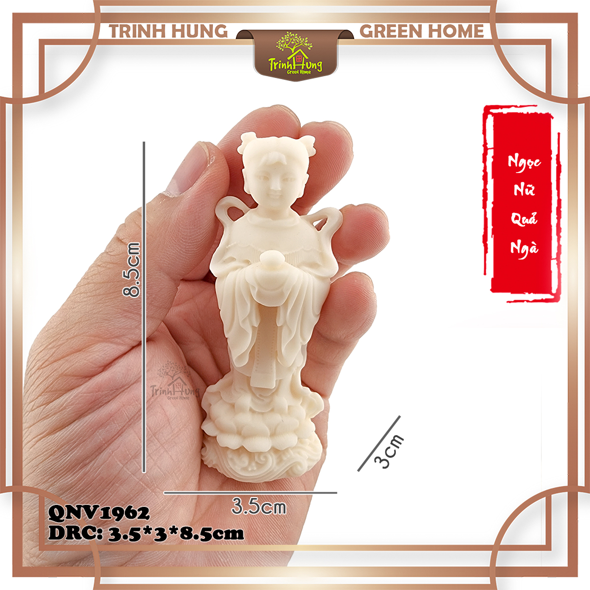 Tiên đồng ngọc nữ chất liệu quả ngà QNV