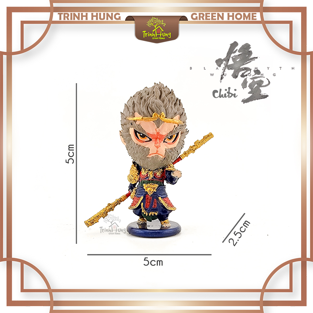 Mô hình Back Myth Wukong chibi 5cm in 3D