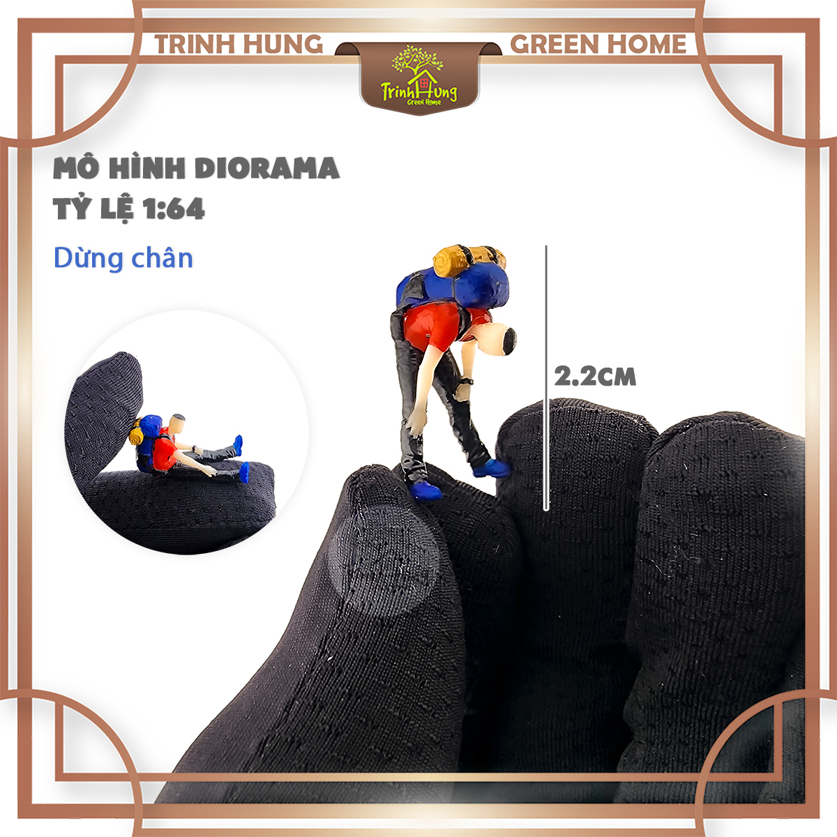 Mô hình người thám hiểm leo núi - Diorama 1:64