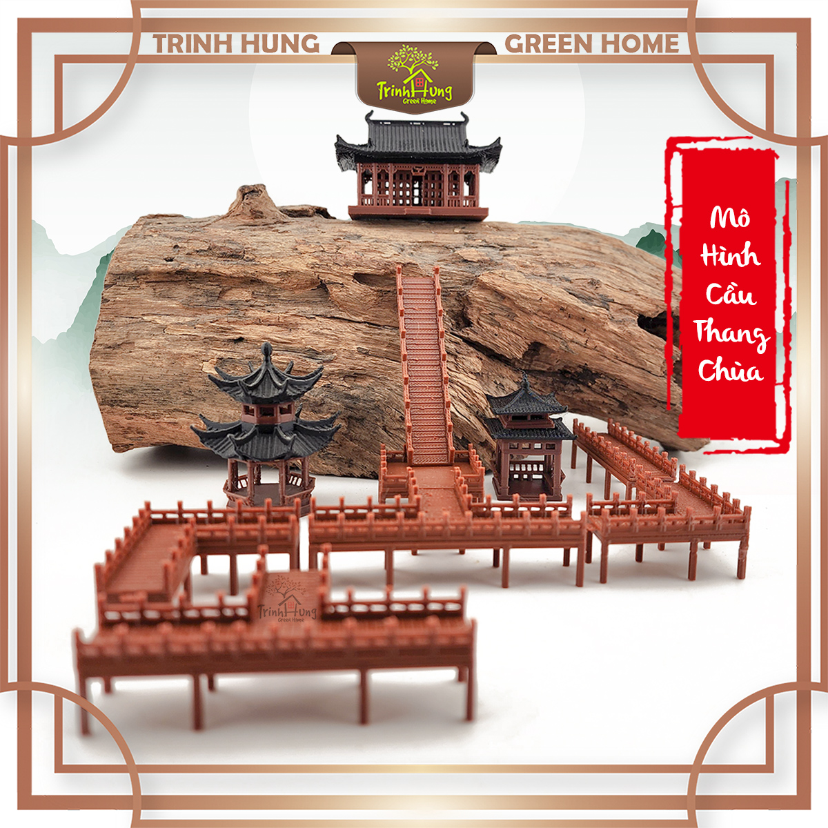 Mô hình cầu nhà cổ trung quốc - Cầu nâu