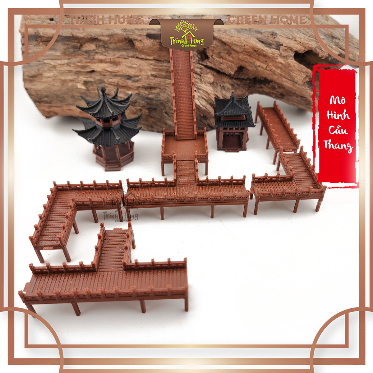 Mô hình cầu nhà cổ trung quốc - Cầu nâu