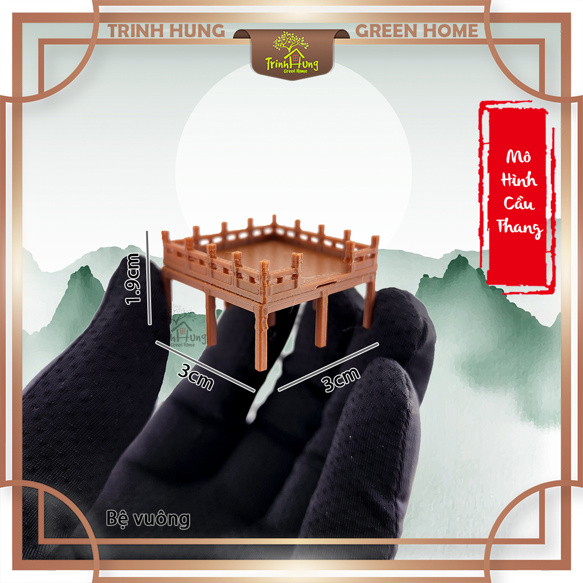 Mô hình cầu nhà cổ trung quốc - Cầu nâu