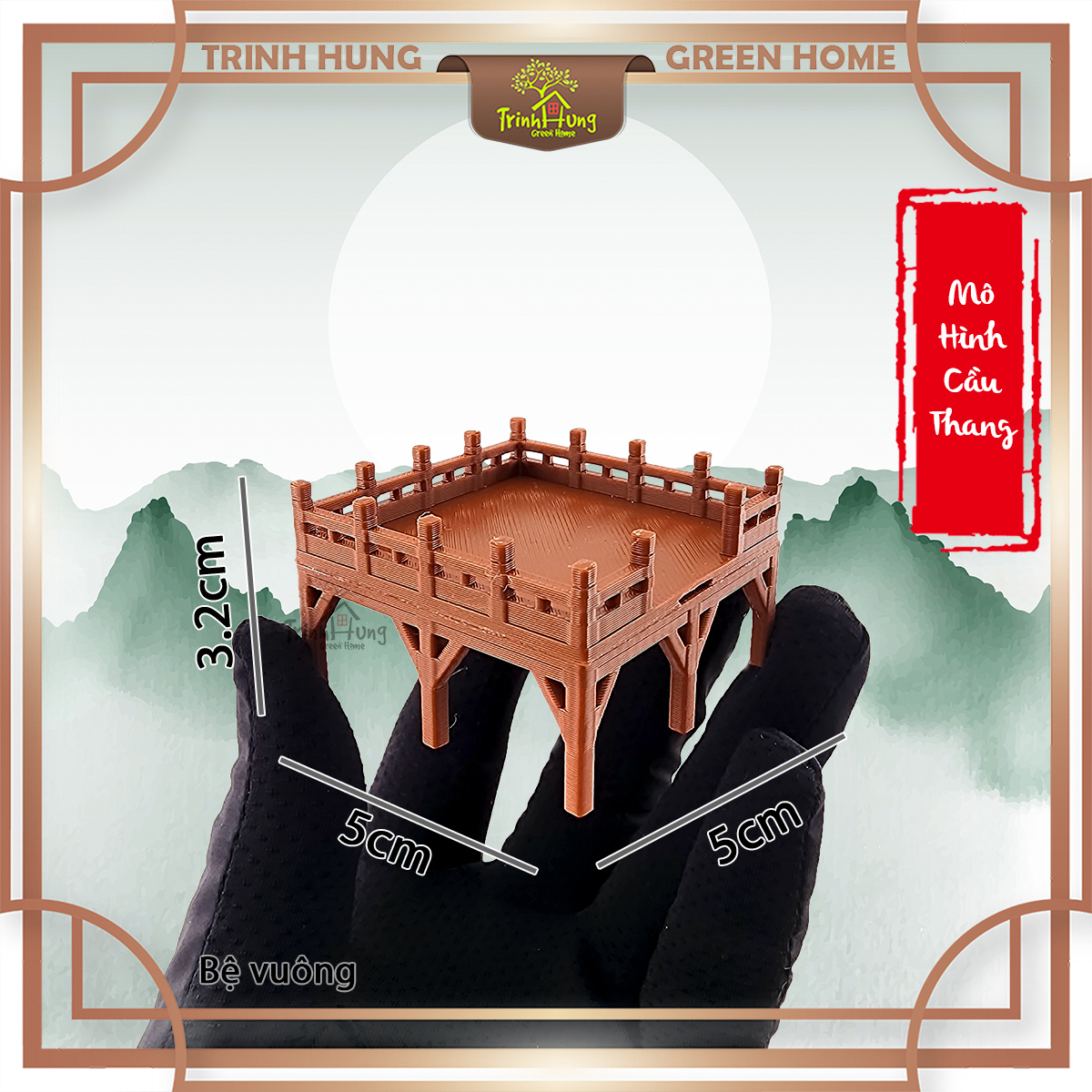 Mô hình cầu nhà cổ trung quốc - Cầu nâu