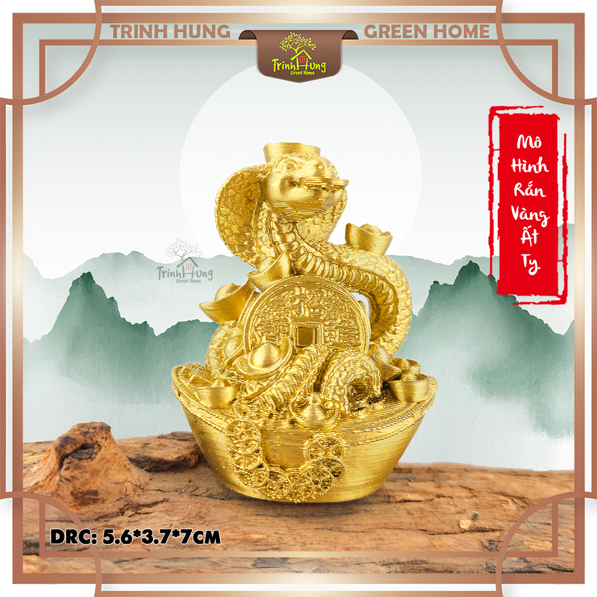 Mô hình rắn vàng Ất Tỵ in 3D