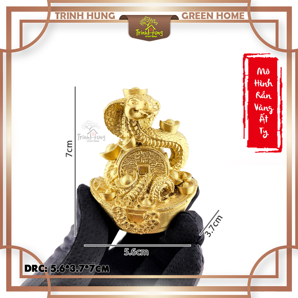 Mô hình rắn vàng Ất Tỵ in 3D